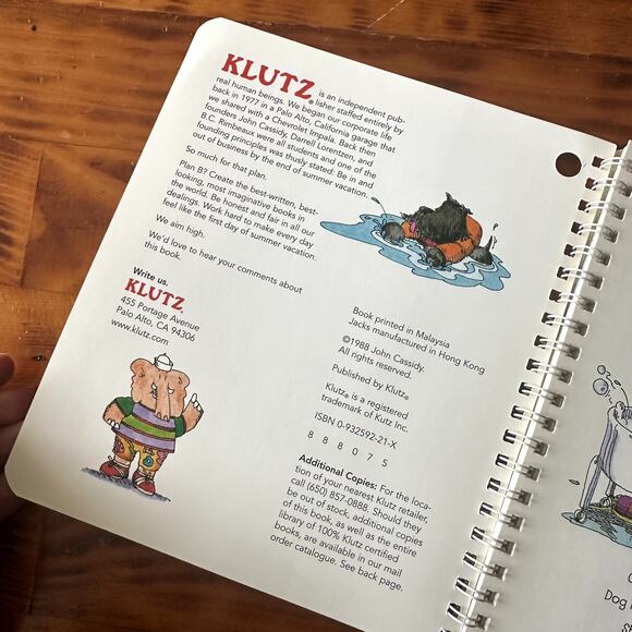 Vintage 1988 The Klutz Book Of Jacks Spiral Bound Book - Picture 2 of 7